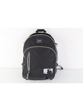 Vintage Franklin MLB Baseball Spell Out Backpack Book Bag Carry On Black